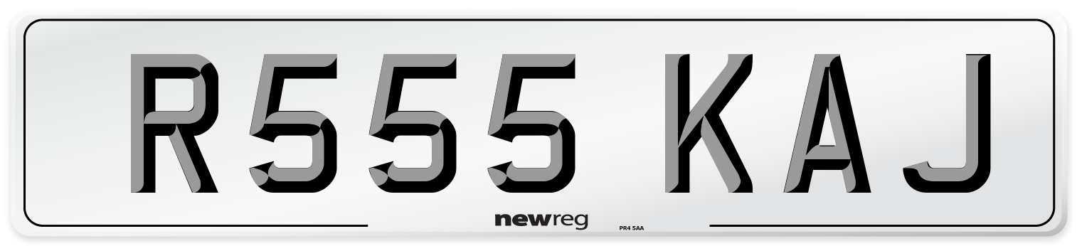 R555 KAJ Number Plate from New Reg